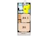 山惣マンション 2Kの間取り