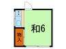 福島荘 1Rの間取り