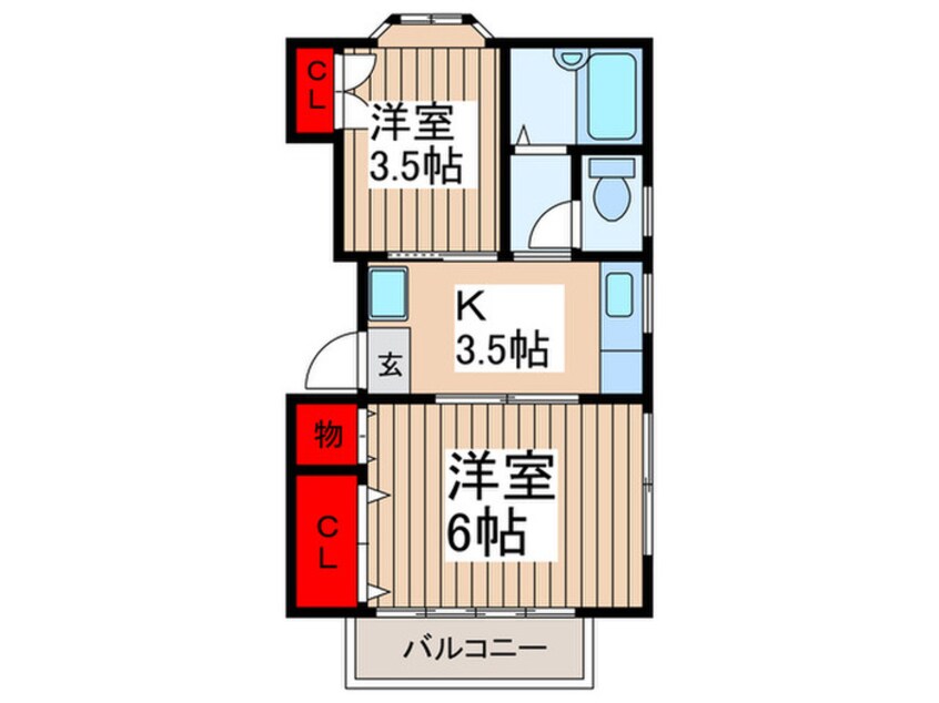 間取図 アヴェイル早坂３