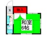 しらさぎコーポ 1Kの間取り