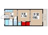 いぬいマンション 2Kの間取り