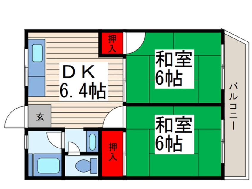 間取図 サニーハイツ竹ノ塚