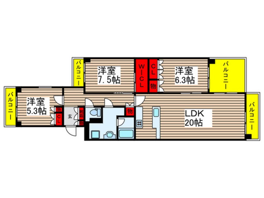 間取図 テラス本八幡