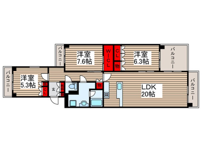 間取図 テラス本八幡