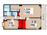 ヴィエント 2LDKの間取り