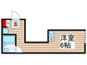 北小金ハイツ 1Rの間取り