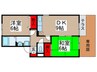 グリーンハイツ尾崎台　Ａ 2DKの間取り