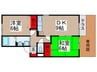 グリーンハイツ尾崎台　Ａ 2DKの間取り