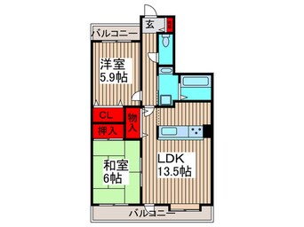 間取図 ｺｽﾓ大宮ﾛｲﾔﾙﾌｫﾙﾑ(814)