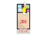 上町ハイツ 1Kの間取り