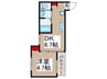 MELDIA大和田Ⅲ 1DKの間取り