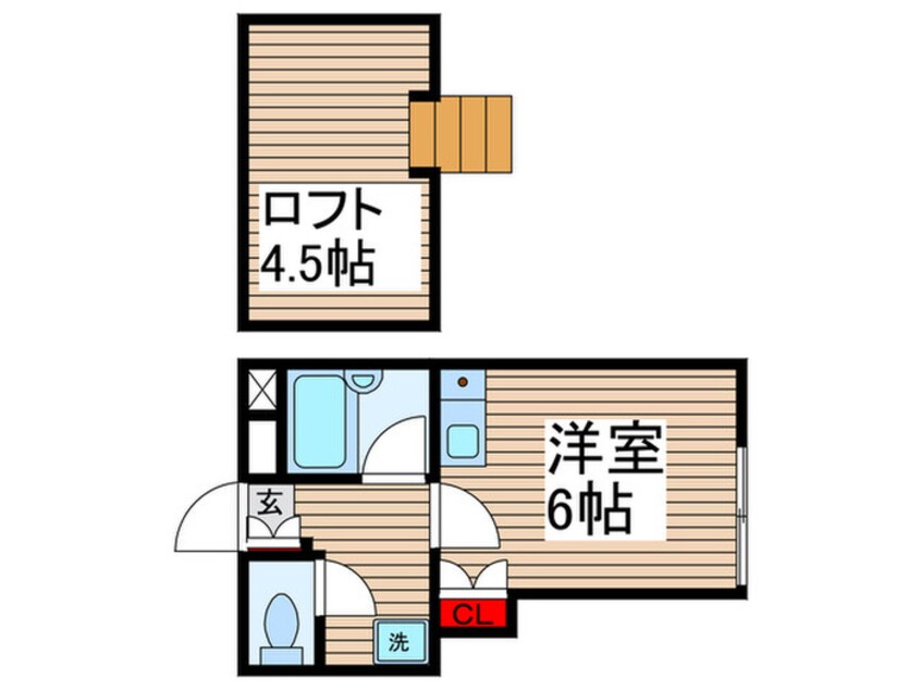 間取図 コ－ポ逆井