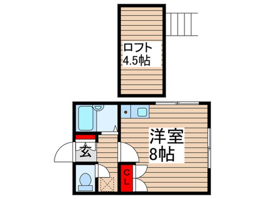 間取図 コ－ポ逆井