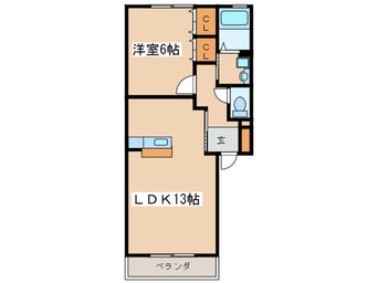 間取図 プリ－マヴェ－ルＢ
