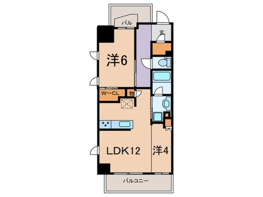 間取図 ﾘﾋﾞｵ北品川ﾘﾊﾞｰｻｲﾄﾞﾃﾗｽ（301）