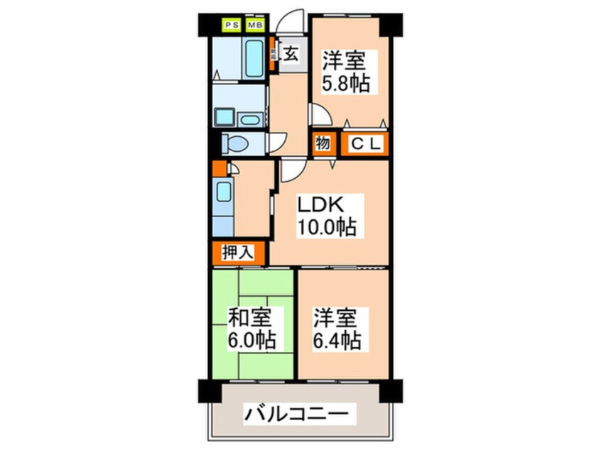 間取図 メゾン・ド・ベル青葉台Ⅱ