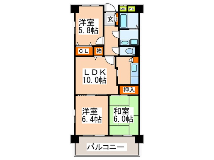 間取図 メゾン・ド・ベル青葉台Ⅱ