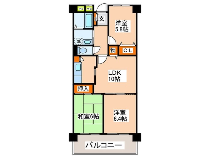 間取り図 メゾン・ド・ベル青葉台Ⅱ