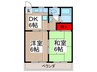 グリ－ンハウス 2DKの間取り