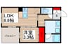 アーバングランデ市川 1LDKの間取り