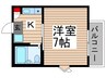 プラムハイツ 1Kの間取り