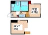 JOY CUBE 1Kの間取り