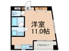 ルミエール代々木 1Rの間取り