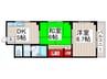 コーポ福永 2DKの間取り