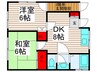 フィットハウスB 2DKの間取り