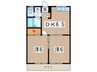 エステート笹尾 2DKの間取り