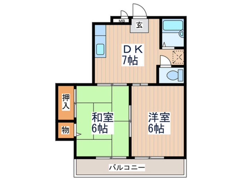 間取図 ビューラー一橋Ａ棟