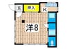 フラットグレイスⅢ 1Kの間取り