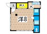 フラットグレイスⅢ 1Kの間取り