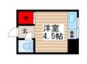 岡本荘 1Rの間取り