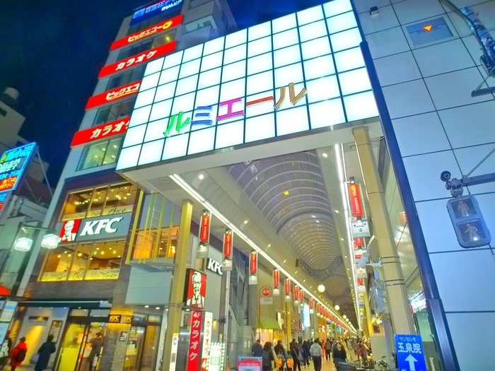 ルミエール商店街(ショッピングセンター/アウトレットモール)まで530m 岡本荘