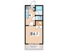 第6浅間マンション 1Kの間取り