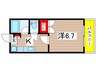 第6浅間マンション 1Kの間取り