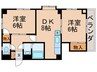 和幸マンション 2DKの間取り