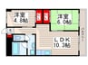 中葛西ハイツ 2LDKの間取り
