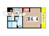 リブリ・道場北 1Kの間取り
