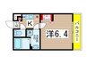 リブリ・道場北 1Kの間取り