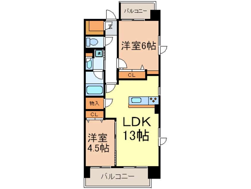 間取図 パ－クアクシス滝野川