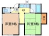 服文荘 2Kの間取り
