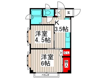 間取図 ジョーエツコーポ