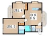 メゾンドクラ 2DKの間取り
