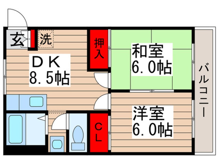 間取図 第二石井コ－ポ