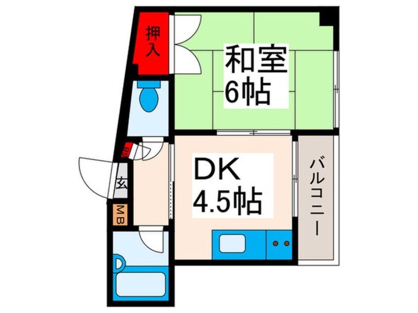 間取図 ラフォ－レマチヤ１