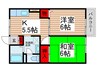 グリーンテリア第５ 2Kの間取り