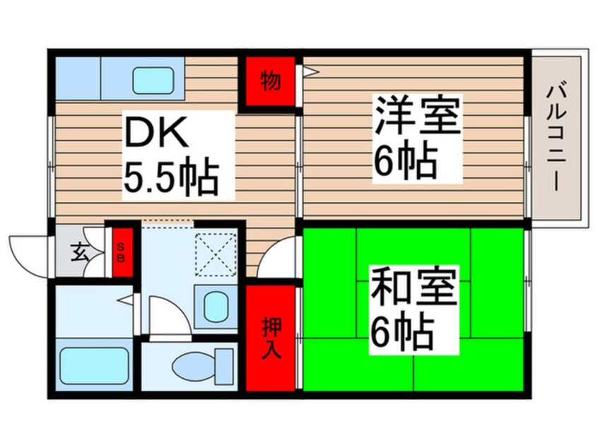 間取図 グリーンテリア第５