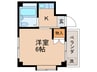 フォレスト・クレセル 1Kの間取り